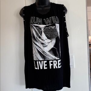 Occasion Black Run Wild Live Free Sleeveless Top